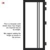 Milano Solid Wood Internal Door UK Made  DD0101F Frosted Glass - Shadow Black Premium Primed - Urban Lite® Bespoke Sizes