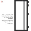 Milano Solid Wood Internal Door UK Made  DD0101C Clear Glass - Shadow Black Premium Primed - Urban Lite® Bespoke Sizes