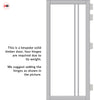 Milano Solid Wood Internal Door UK Made  DD0101C Clear Glass - Mist Grey Premium Primed - Urban Lite® Bespoke Sizes