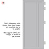 Milano Panel Solid Wood Internal Door UK Made  DD0101P - Mist Grey Premium Primed - Urban Lite® Bespoke Sizes