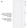 Milano Panel Solid Wood Internal Door UK Made  DD0101P - Cloud White Premium Primed - Urban Lite® Bespoke Sizes