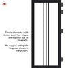 Galeria Solid Wood Internal Door Pair UK Made DD0102F Frosted Glass - Shadow Black Premium Primed - Urban Lite® Bespoke Sizes