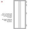 Galeria Solid Wood Internal Door UK Made  DD0102F Frosted Glass - Mist Grey Premium Primed - Urban Lite® Bespoke Sizes