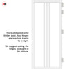 Galeria Solid Wood Internal Door UK Made  DD0102F Frosted Glass - Cloud White Premium Primed - Urban Lite® Bespoke Sizes