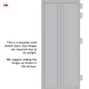 Galeria Panel Solid Wood Internal Door Pair UK Made DD0102P - Mist Grey Premium Primed - Urban Lite® Bespoke Sizes