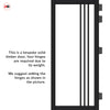 Bella Solid Wood Internal Door Pair UK Made DD0103C Clear Glass - Shadow Black Premium Primed - Urban Lite® Bespoke Sizes