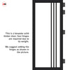 Bella Solid Wood Internal Door Pair UK Made DD0103F Frosted Glass - Shadow Black Premium Primed - Urban Lite® Bespoke Sizes