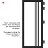 Bella Solid Wood Internal Door UK Made  DD0103C Clear Glass - Shadow Black Premium Primed - Urban Lite® Bespoke Sizes