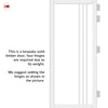 Bella Solid Wood Internal Door UK Made  DD0103C Clear Glass - Cloud White Premium Primed - Urban Lite® Bespoke Sizes