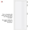 Bella Panel Solid Wood Internal Door UK Made  DD0103P - Cloud White Premium Primed - Urban Lite® Bespoke Sizes
