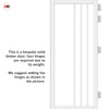 Tula Solid Wood Internal Door Pair UK Made DD0104F Frosted Glass - Cloud White Premium Primed - Urban Lite® Bespoke Sizes