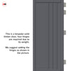 Tula Panel Solid Wood Internal Door UK Made  DD0104P - Stormy Grey Premium Primed - Urban Lite® Bespoke Sizes