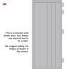 Tula Panel Solid Wood Internal Door UK Made  DD0104P - Mist Grey Premium Primed - Urban Lite® Bespoke Sizes