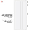 Tula Panel Solid Wood Internal Door UK Made  DD0104P - Cloud White Premium Primed - Urban Lite® Bespoke Sizes