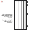 Simona Solid Wood Internal Door UK Made  DD0105C Clear Glass - Shadow Black Premium Primed - Urban Lite® Bespoke Sizes