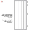 Simona Solid Wood Internal Door UK Made  DD0105F Frosted Glass - Mist Grey Premium Primed - Urban Lite® Bespoke Sizes