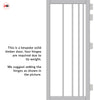 Simona Solid Wood Internal Door Pair UK Made DD0105F Frosted Glass - Mist Grey Premium Primed - Urban Lite® Bespoke Sizes