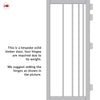Simona Solid Wood Internal Door Pair UK Made DD0105C Clear Glass - Mist Grey Premium Primed - Urban Lite® Bespoke Sizes