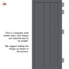 Simona Panel Solid Wood Internal Door Pair UK Made DD0105P - Stormy Grey Premium Primed - Urban Lite® Bespoke Sizes