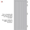 Simona Panel Solid Wood Internal Door Pair UK Made DD0105P - Mist Grey Premium Primed - Urban Lite® Bespoke Sizes
