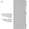 Simona Panel Solid Wood Internal Door UK Made  DD0105P - Mist Grey Premium Primed - Urban Lite® Bespoke Sizes