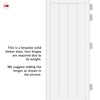 Adiba Panel Solid Wood Internal Door Pair UK Made DD0106P - Cloud White Premium Primed - Urban Lite® Bespoke Sizes
