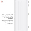 Adiba Panel Solid Wood Internal Door UK Made  DD0106P - Cloud White Premium Primed - Urban Lite® Bespoke Sizes