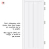 Adiba Panel Solid Wood Internal Door UK Made  DD0106P - Cloud White Premium Primed - Urban Lite® Bespoke Sizes