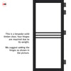 Adina Solid Wood Internal Door UK Made  DD0107F Frosted Glass - Shadow Black Premium Primed - Urban Lite® Bespoke Sizes