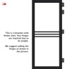 Adina Solid Wood Internal Door UK Made  DD0107C Clear Glass - Shadow Black Premium Primed - Urban Lite® Bespoke Sizes