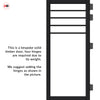 Drake Solid Wood Internal Door UK Made  DD0108C Clear Glass - Shadow Black Premium Primed - Urban Lite® Bespoke Sizes
