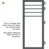 Drake Solid Wood Internal Door UK Made  DD0108C Clear Glass - Stormy Grey Premium Primed - Urban Lite® Bespoke Sizes
