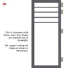Drake Solid Wood Internal Door UK Made  DD0108C Clear Glass - Stormy Grey Premium Primed - Urban Lite® Bespoke Sizes