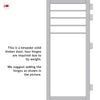 Drake Solid Wood Internal Door UK Made  DD0108F Frosted Glass - Mist Grey Premium Primed - Urban Lite® Bespoke Sizes