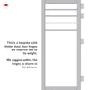 Drake Solid Wood Internal Door UK Made  DD0108C Clear Glass - Mist Grey Premium Primed - Urban Lite® Bespoke Sizes