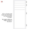 Drake Solid Wood Internal Door Pair UK Made DD0108F Frosted Glass - Cloud White Premium Primed - Urban Lite® Bespoke Sizes