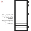 Hirahna Solid Wood Internal Door Pair UK Made DD0109C Clear Glass - Shadow Black Premium Primed - Urban Lite® Bespoke Sizes