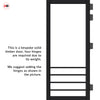 Hirahna Solid Wood Internal Door UK Made  DD0109C Clear Glass - Shadow Black Premium Primed - Urban Lite® Bespoke Sizes