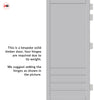 Hirahna Panel Solid Wood Internal Door Pair UK Made DD0109P - Mist Grey Premium Primed - Urban Lite® Bespoke Sizes