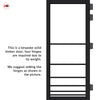 Chord Solid Wood Internal Door Pair UK Made DD0110C Clear Glass - Shadow Black Premium Primed - Urban Lite® Bespoke Sizes