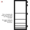 Chord Solid Wood Internal Door UK Made  DD0110C Clear Glass - Shadow Black Premium Primed - Urban Lite® Bespoke Sizes