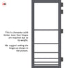 Chord Solid Wood Internal Door Pair UK Made DD0110C Clear Glass - Stormy Grey Premium Primed - Urban Lite® Bespoke Sizes