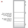 Chord Solid Wood Internal Door UK Made  DD0110F Frosted Glass - Mist Grey Premium Primed - Urban Lite® Bespoke Sizes