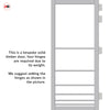 Chord Solid Wood Internal Door Pair UK Made DD0110C Clear Glass - Mist Grey Premium Primed - Urban Lite® Bespoke Sizes