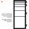 Revella Solid Wood Internal Door UK Made  DD0111F Frosted Glass - Shadow Black Premium Primed - Urban Lite® Bespoke Sizes