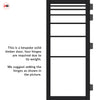 Revella Solid Wood Internal Door Pair UK Made DD0111F Frosted Glass - Shadow Black Premium Primed - Urban Lite® Bespoke Sizes