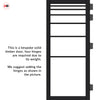 Revella Solid Wood Internal Door UK Made  DD0111C Clear Glass - Shadow Black Premium Primed - Urban Lite® Bespoke Sizes