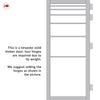 Revella Solid Wood Internal Door Pair UK Made DD0111C Clear Glass - Mist Grey Premium Primed - Urban Lite® Bespoke Sizes