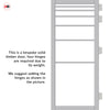 Revella Solid Wood Internal Door UK Made  DD0111F Frosted Glass - Mist Grey Premium Primed - Urban Lite® Bespoke Sizes