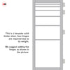 Revella Solid Wood Internal Door UK Made  DD0111C Clear Glass - Mist Grey Premium Primed - Urban Lite® Bespoke Sizes